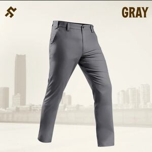 Glide Active Pants Mens XL 30x30 Grey Expandable Waistband Stretch Straight Leg